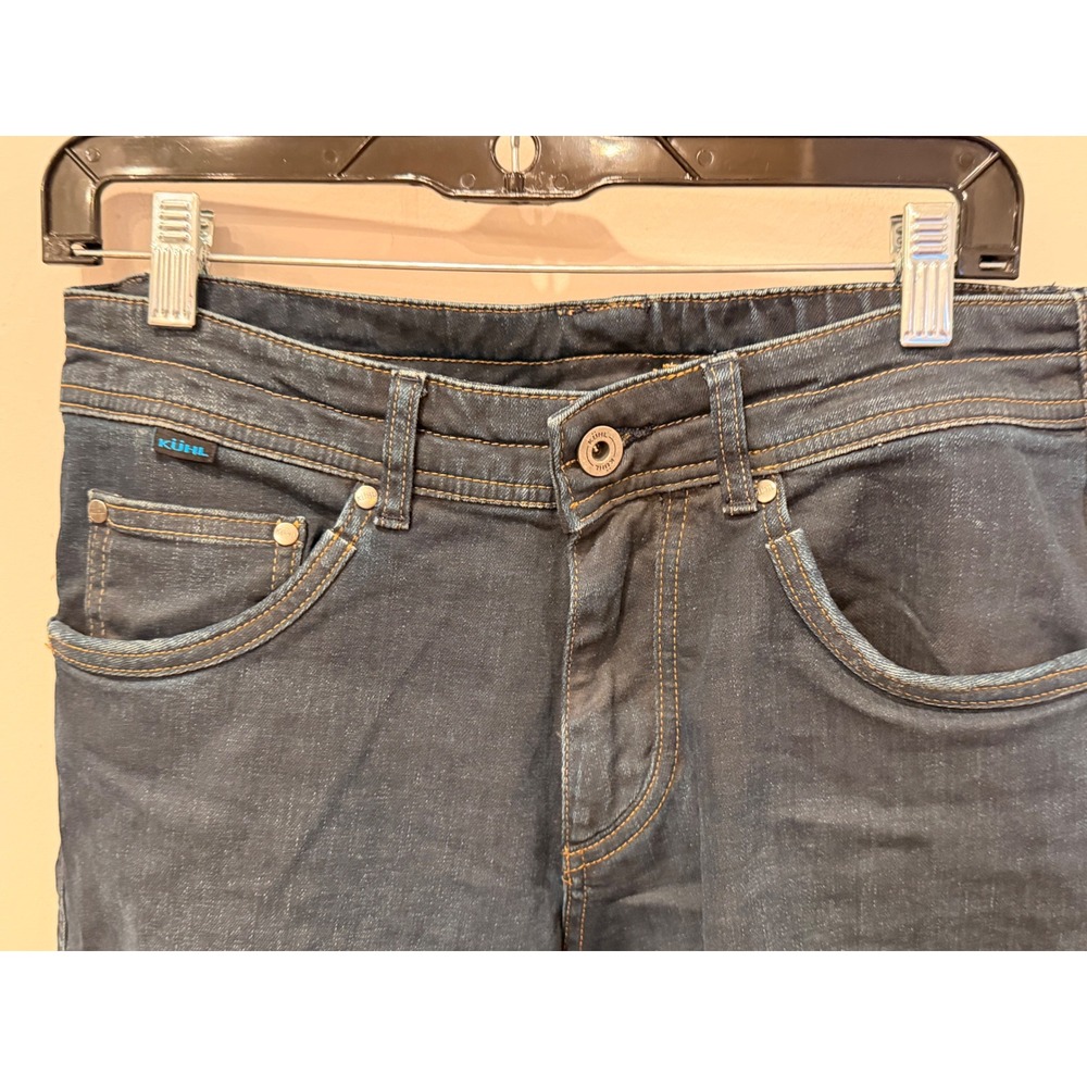 Kuhl Mens Indigo Blue Denim Articulated Knee Jeans 30x34 RN108846 - Picture 2 of 9